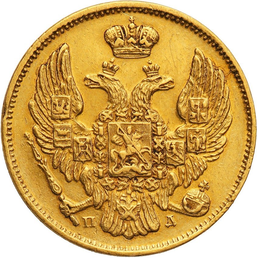 Polska XlX w. / Rosja. Mikołaj I. 3 ruble = 20 złotych 1834 ПД, Petersburg